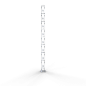 Tubular lattice mast |  48 x 3.2 mm | Total length: 6000 mm, galvanized,Tube:  48 x 5.0 mmwith integrated adapter plate